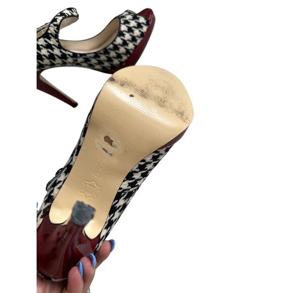 Steve Madden Black and White Houndstooth Heels - Picture 3 of 10